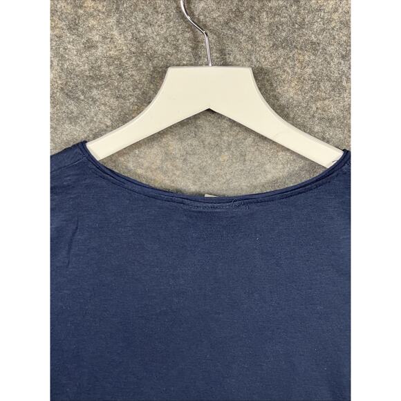 Ariat Shirt Womens XL Blue‎ Short Sleeve Crew Neck Cowgirl American Flag Bison - Picture 9 of 9